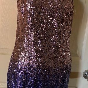 Sequin strapless evening dress